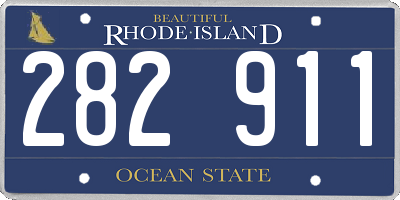 RI license plate 282911