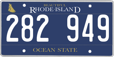 RI license plate 282949
