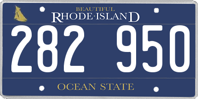 RI license plate 282950