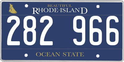 RI license plate 282966