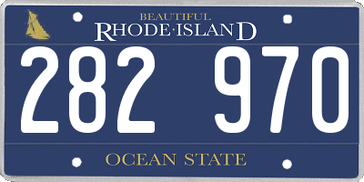 RI license plate 282970