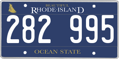RI license plate 282995