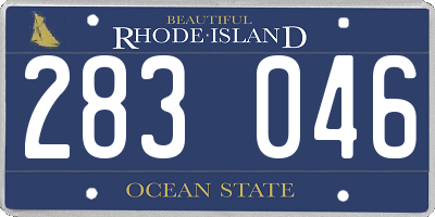 RI license plate 283046