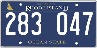 RI license plate 283047