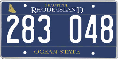 RI license plate 283048