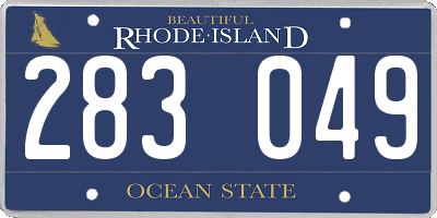 RI license plate 283049