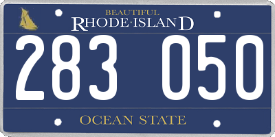 RI license plate 283050