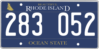 RI license plate 283052