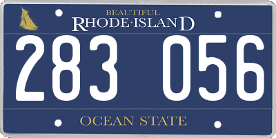 RI license plate 283056