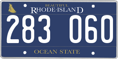 RI license plate 283060