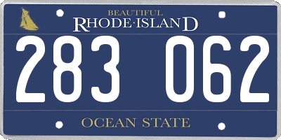 RI license plate 283062