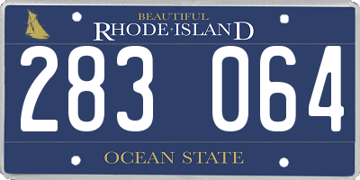 RI license plate 283064
