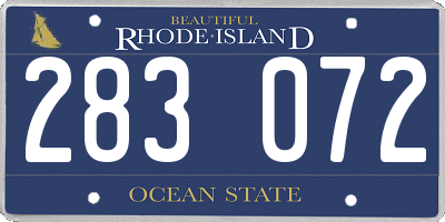 RI license plate 283072