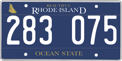 RI license plate 283075