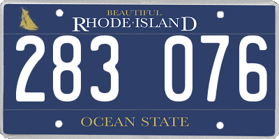 RI license plate 283076