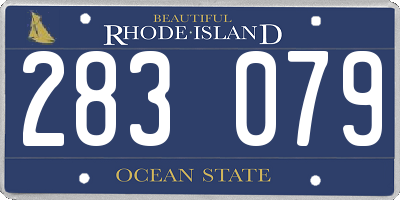 RI license plate 283079