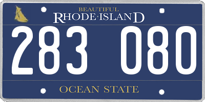 RI license plate 283080
