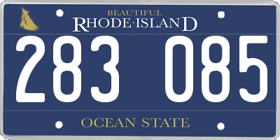 RI license plate 283085