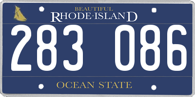 RI license plate 283086