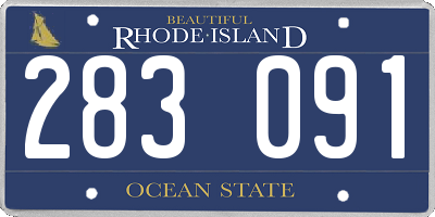 RI license plate 283091