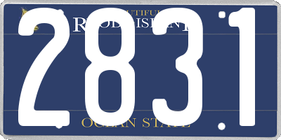 RI license plate 2831