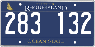 RI license plate 283132