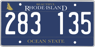 RI license plate 283135