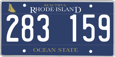 RI license plate 283159