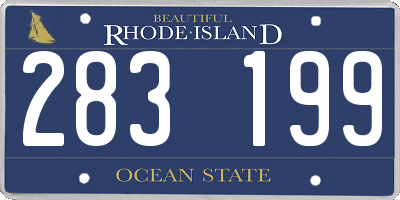RI license plate 283199