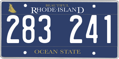RI license plate 283241