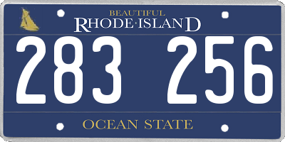 RI license plate 283256