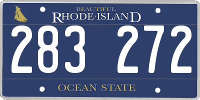 RI license plate 283272