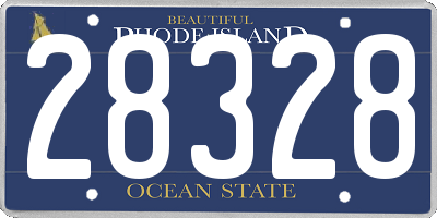 RI license plate 28328