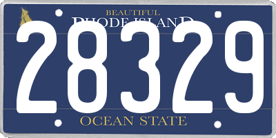 RI license plate 28329