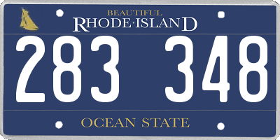 RI license plate 283348