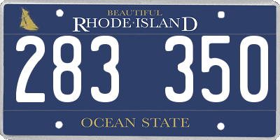 RI license plate 283350