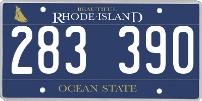 RI license plate 283390