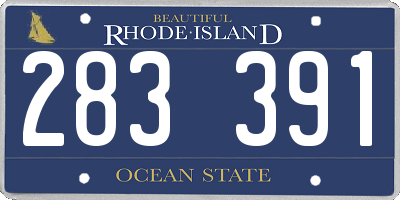 RI license plate 283391