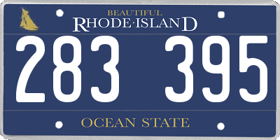 RI license plate 283395