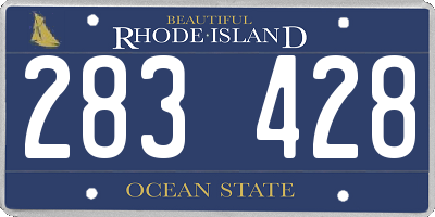 RI license plate 283428