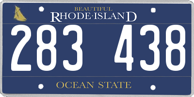 RI license plate 283438