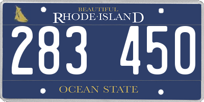RI license plate 283450