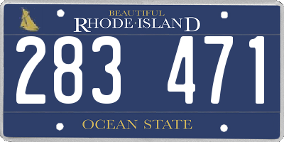 RI license plate 283471