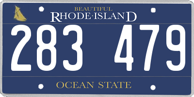 RI license plate 283479