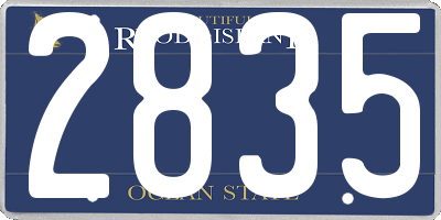 RI license plate 2835