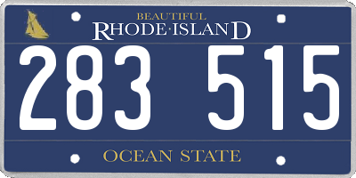 RI license plate 283515