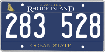 RI license plate 283528