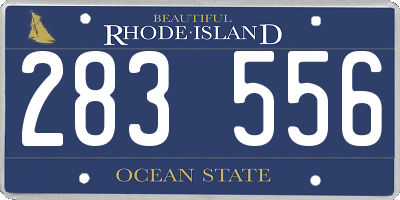 RI license plate 283556