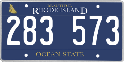 RI license plate 283573