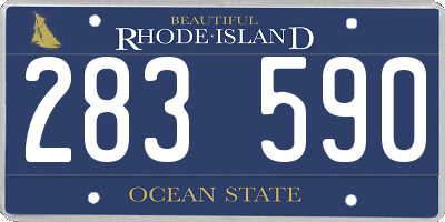 RI license plate 283590
